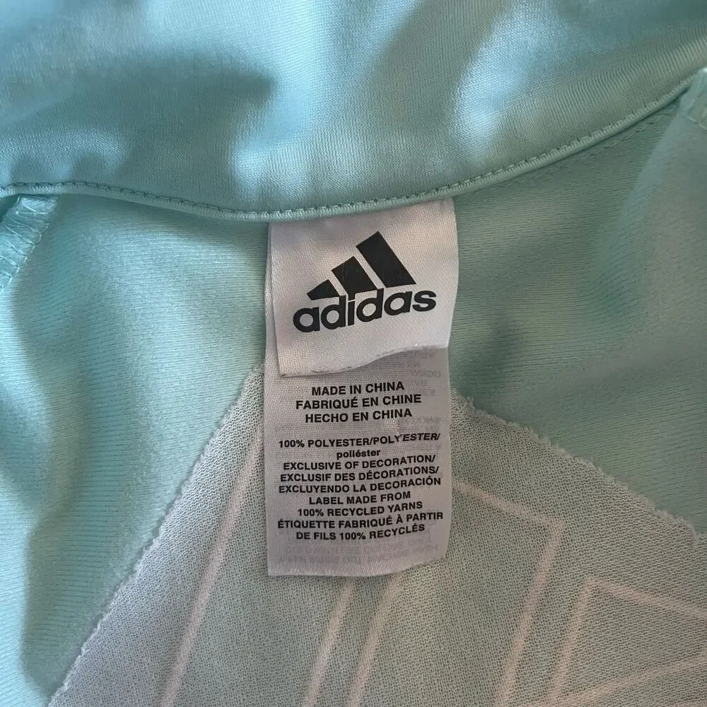 Adidas Girls Adicolor Classics Track Jacket Turquoise Pullover Size 5 - Picture 8 of 8